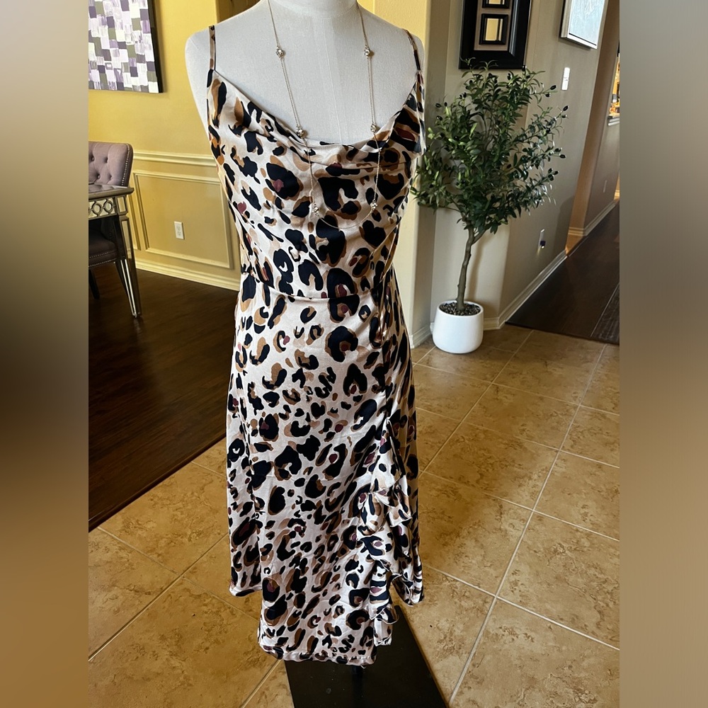 Black and Brown Maxi Spaghetti Strap Sundress